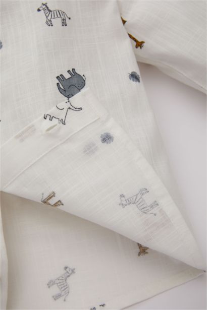 Chemise Mousseline Manches Longues à Motifs Pour Bébé Garçon