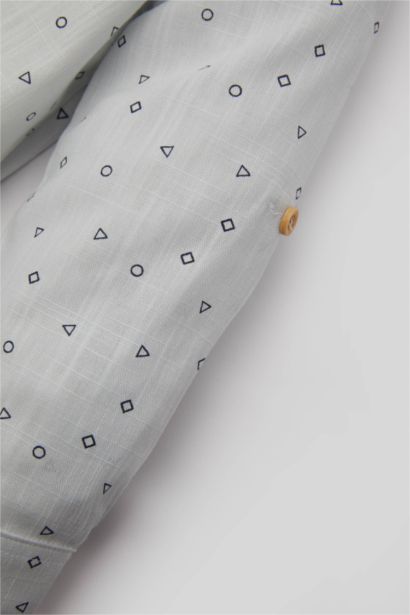 Baby Boy Voile Long Sleeve Patterned Shirt