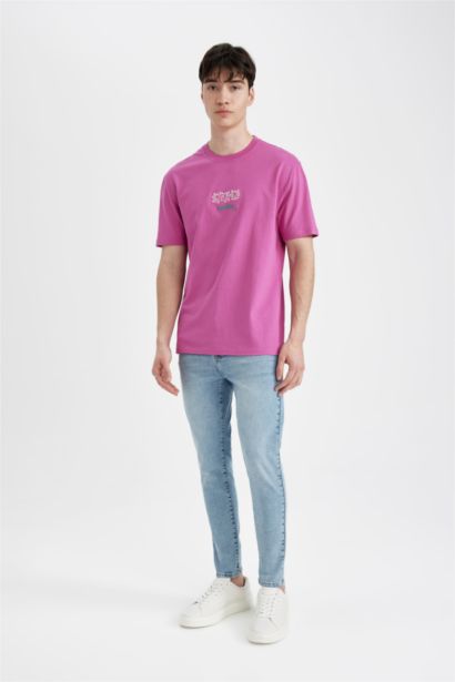 Regular Fit Keith Haring Licensed Crew Neck Printed Short Sleeve T-Shirt