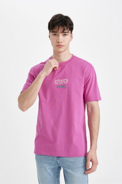 Regular Fit Keith Haring Licensed Crew Neck Printed Short Sleeve T-Shirt