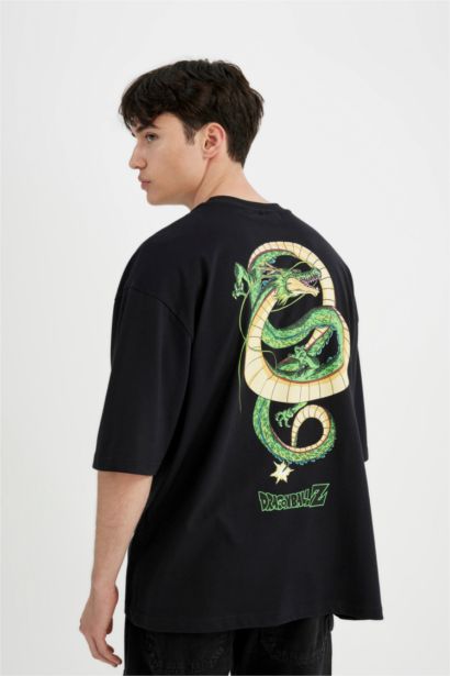 Dragon Ball Loose Fit Crew Neck Back Printed T-Shirt