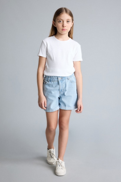 Girl Paperbag Fit Shorts