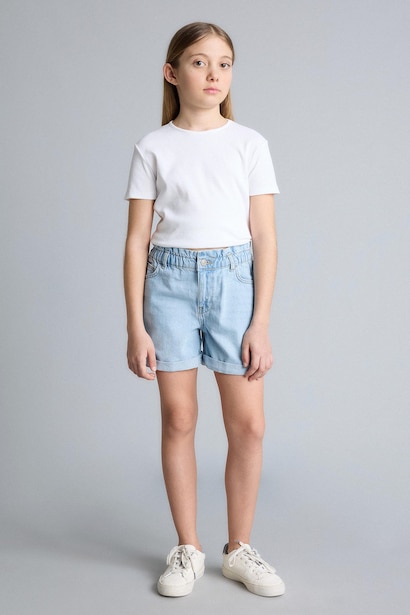 Girl Paperbag Fit Shorts