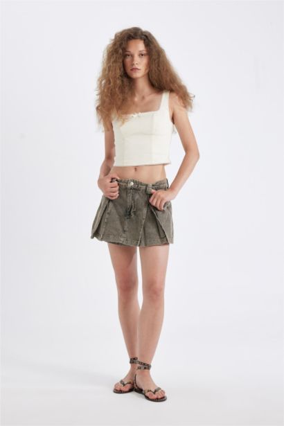 High Waist Denim Shorts