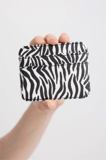 Woman Animal Printed Faux Leather Card Holder