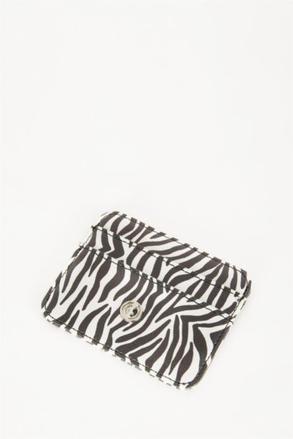 Woman Animal Printed Faux Leather Card Holder