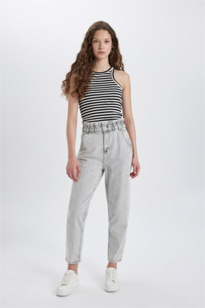 High Waist Paperbag Fit Trousers