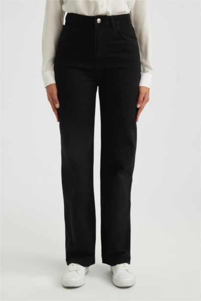 90's Wide Leg Yüksek Bel Geniş Paça Uzun Jean Pantolon