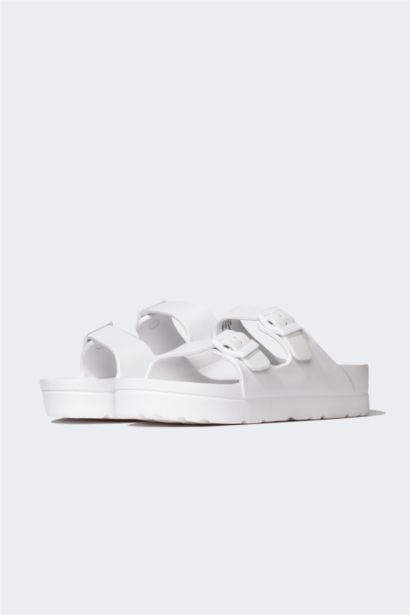 Woman High Sole Double Banded Eva Slippers