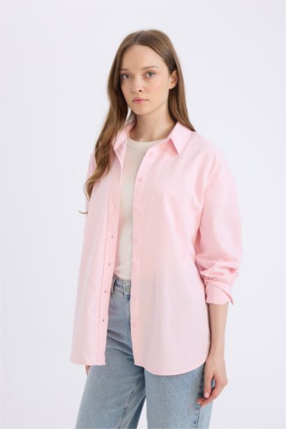 %100 Pamuk Relax Fıt Oxford Gömlek Tunik