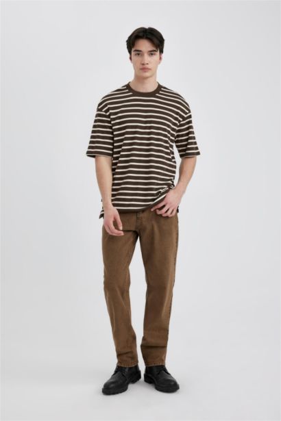 Straight Fit Normal Kalıp Normal Bel Boru Paça Jean Pantolon