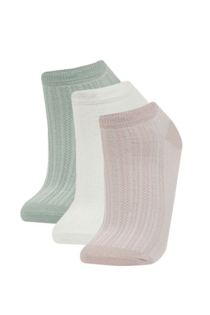 Lot de 3 paires de Chaussettes courtes en coton pour femme