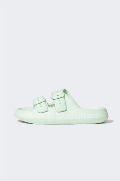 Girl High Sole Double Striped Eva Slippers