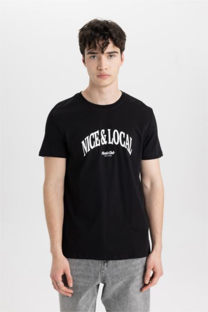 Slim Fit Crew Neck Printed T-Shirt