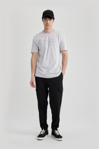 Regular Fit Crew Neck Printed Short Sleeve T-Shirt