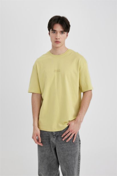 Comfort Regular Fit Crew Neck Back Printed T-Shirt