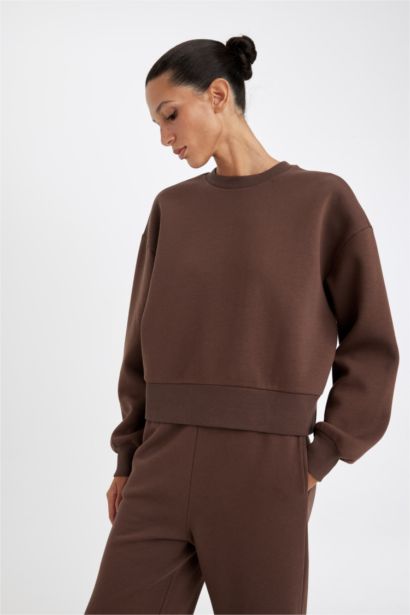 Boxy Fit Thick Sweatshirt Fabric Sweatshirt