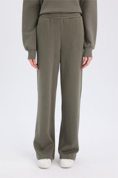 Straight Fit High Waist Thick Basic Sweatpants