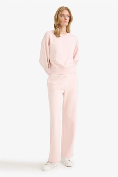 Straight Fit High Waist Thick Basic Sweatpants