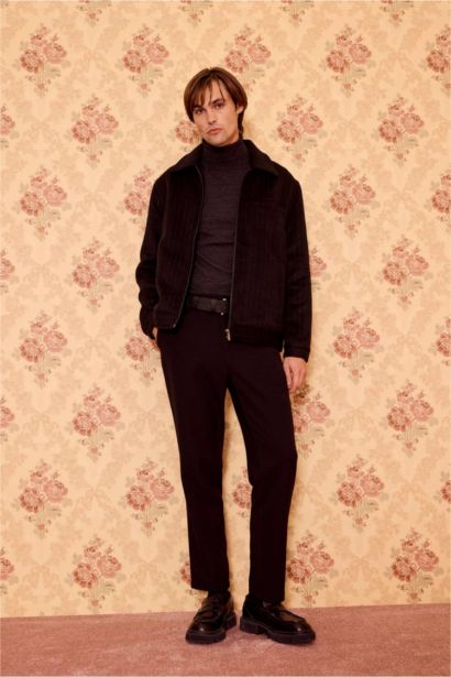 Tailored Fit Straight Leg Trousers