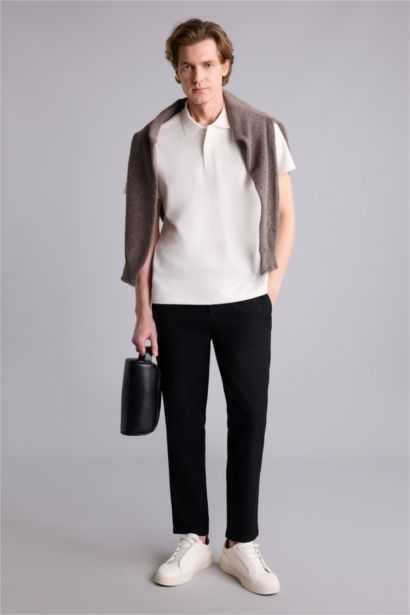 Tailored Fit Düz Paça Pantolon