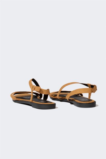Woman Double Strap Flat Sole Sandals