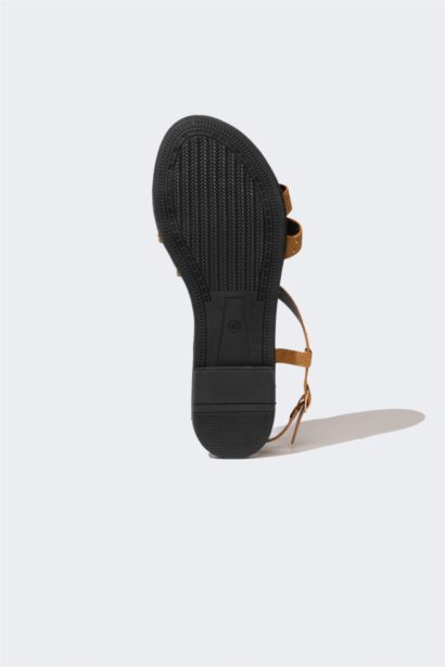 Woman Double Strap Flat Sole Sandals