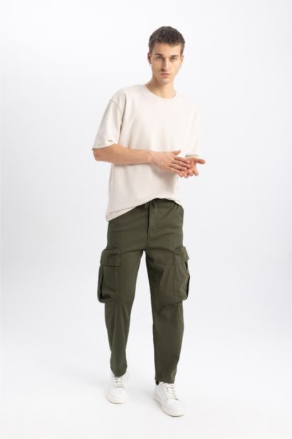 Rustic Loose Fit Cargo Pocket Trousers