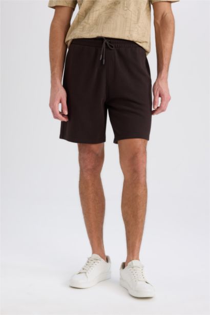 Regular Fit Straight Leg Basic Shorts