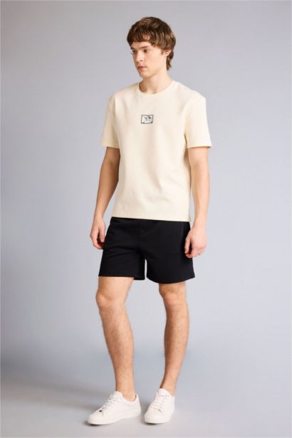 Regular Fit Straight Leg Basic Shorts