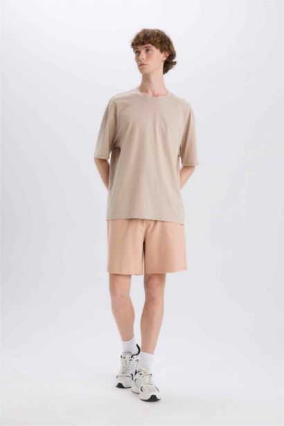 Cotton Slim Fit Skinny Leg Pocketed Basic Shorts