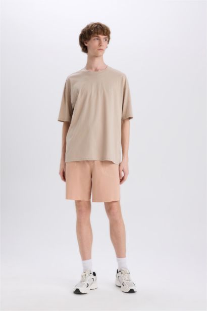 Cotton Slim Fit Skinny Leg Pocketed Basic Shorts