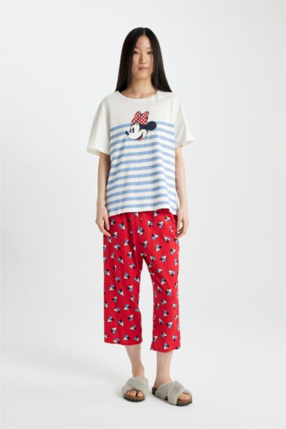 Disney Mickey & Minnie Regular Fit 2 Piece Pajama Set