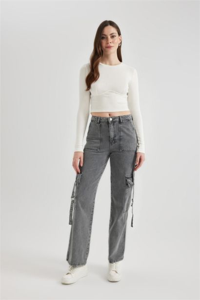 Джинсы Wide Leg с высокой талией