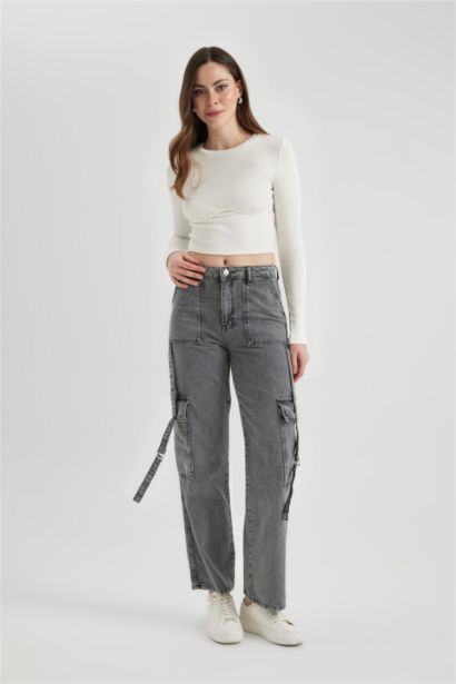 Джинсы Wide Leg с высокой талией