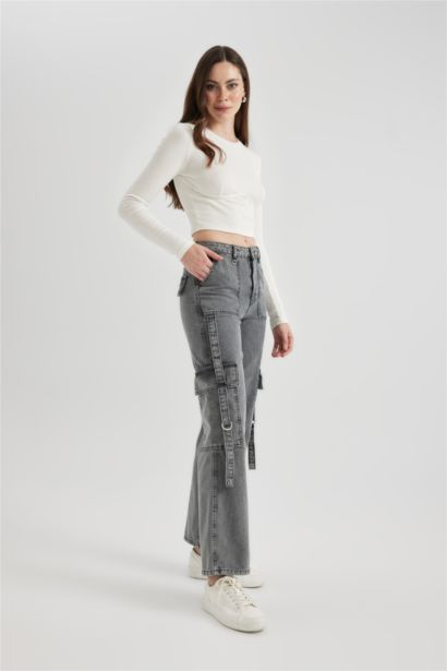 Джинсы Wide Leg с высокой талией