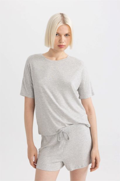 Ribana Short Sleeve 2 Piece Pajama Set