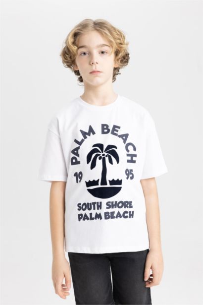 Boy Oversize Fit Crew Neck Printed T-Shirt