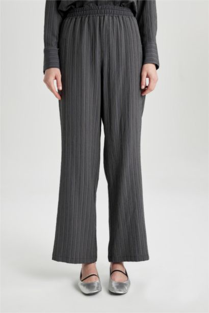 Wide Leg Pocket High Waist Long Length Trousers