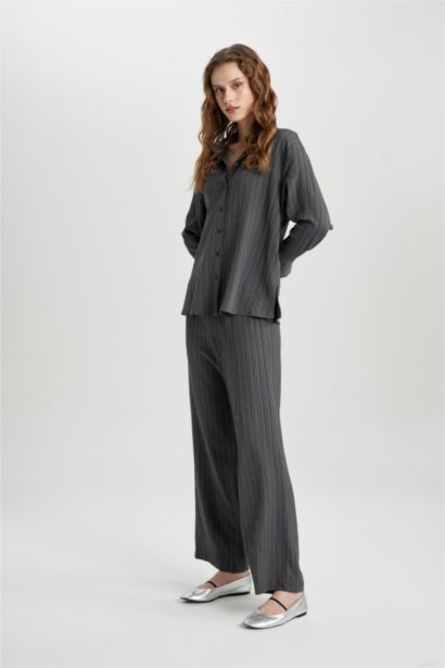 Wide Leg Pocket High Waist Long Length Trousers