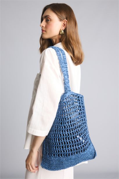 Woman Straw Shopping Bag