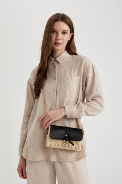 Әйелдерге Өрілген иық сөмкесі