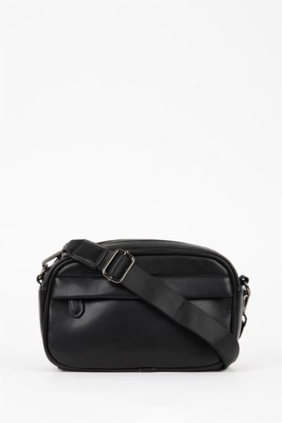 Faux Leather Crossbody Bag