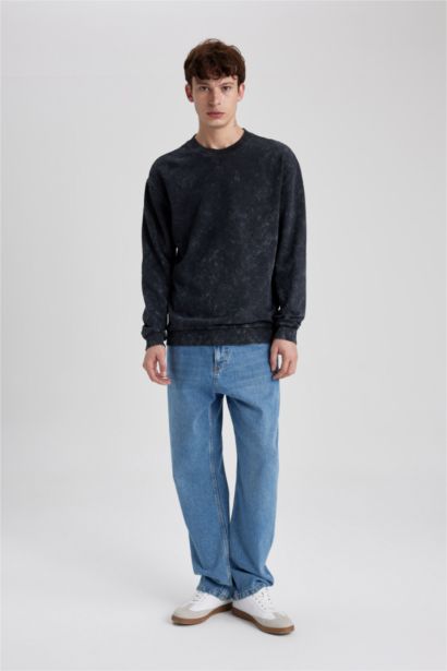 қалыпты пішім дөңгелек жаға Свитер