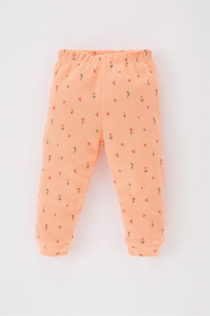 Baby Girl Floral Waffle 2 Piece Pajama Set