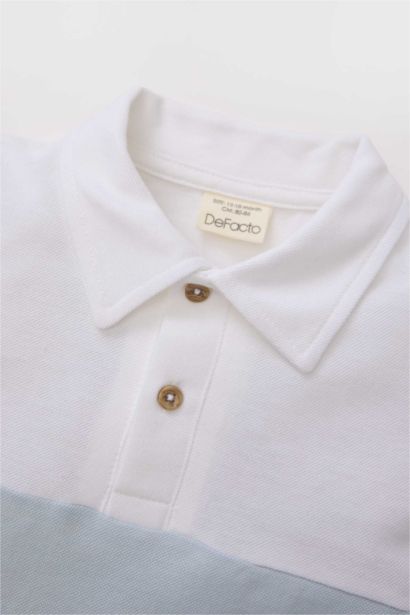 تيشيرت بولو أولاد نص كم من بيكة ملون قصة عادية