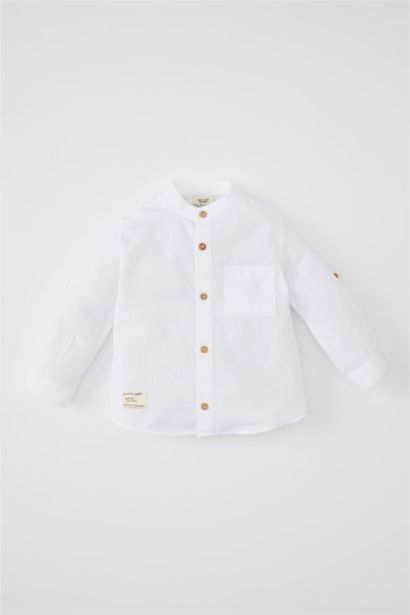 Baby Boy Textured Long Sleeve Shirt