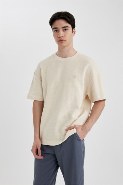 Comfort Fit Crew Neck Knitwear T-Shirt