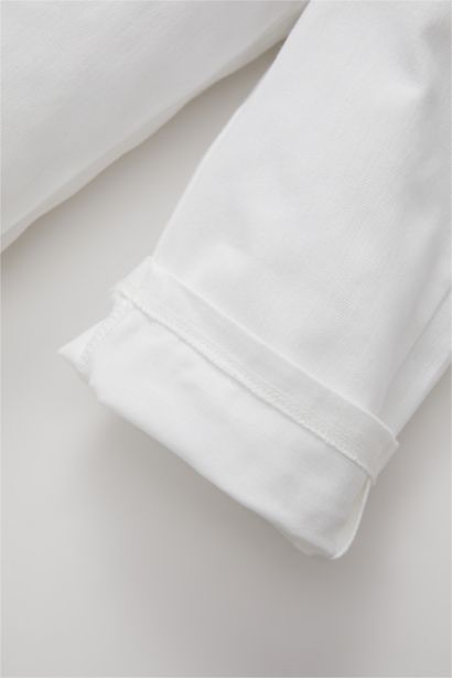 Baby Girl Wide Leg Gabardine Pants