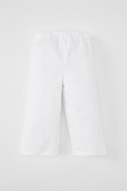 Baby Girl Wide Leg Gabardine Pants
